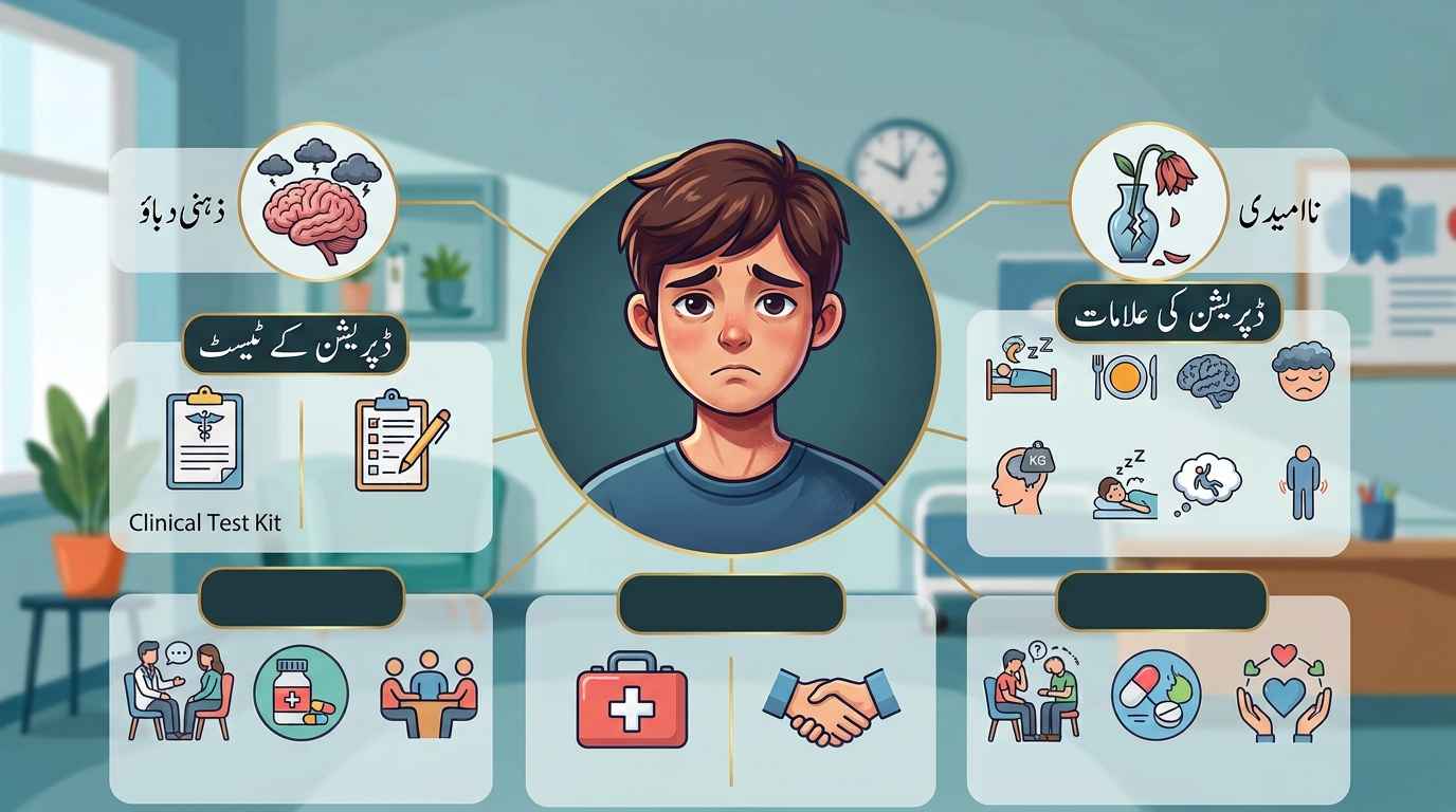 Depression Meaning in Urdu: ڈپریشن کا مطلب، علامات، ٹیسٹ اور علاج